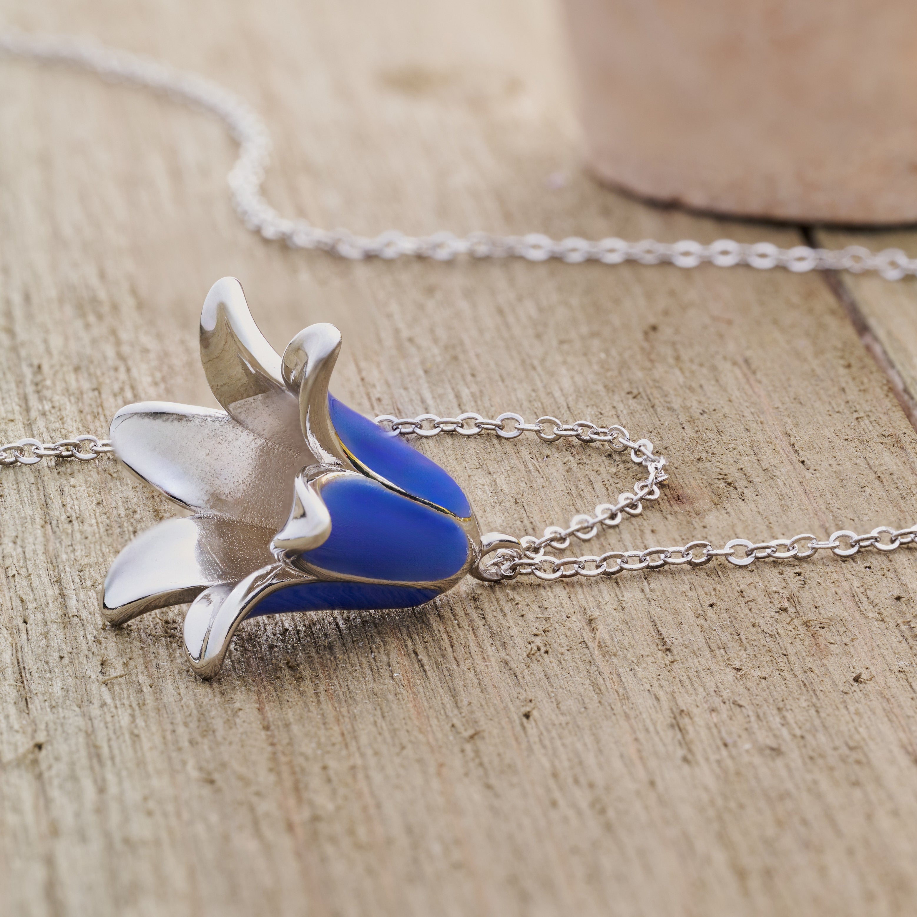 スモーキーブルーRose coin necklace-EMF SMOKY BLUE ONLINE STORE / Rose coin necklace-EMF protection