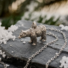 Load image into Gallery viewer, Vintage Walking Bear Necklace