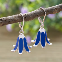 Load image into Gallery viewer, Leverback Bluebell Flower Earrings