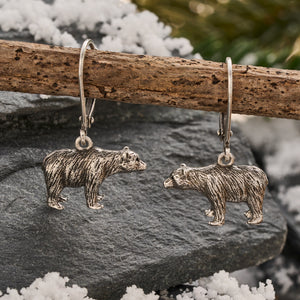 Vintage Walking Bear Earrings