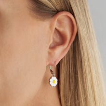 Load image into Gallery viewer, Double-Sided Daisy Leverback Earrings