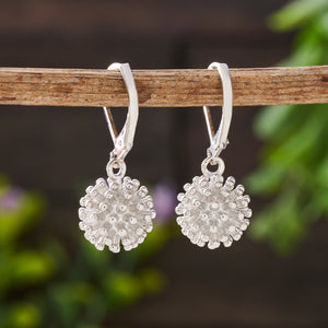 Leverback Dandelion Earrings