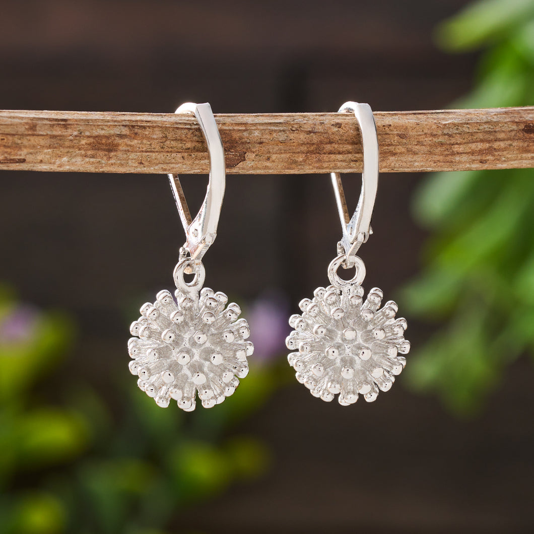 Leverback Dandelion Earrings