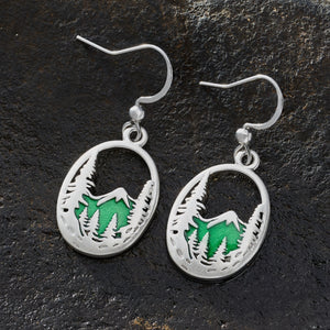 Evergreen Forest Mountain Earrings