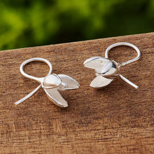 Load image into Gallery viewer, Sterling Silver Magnolia Earrings