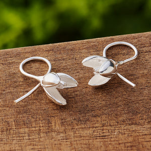 Sterling Silver Magnolia Earrings