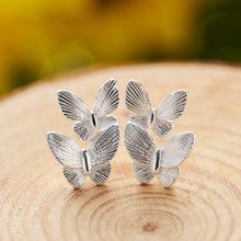 Load image into Gallery viewer, Sterling Silver Fluttering Butterfly Studs