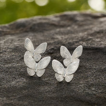 Load image into Gallery viewer, Sterling Silver Fluttering Butterfly Studs