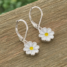 Load image into Gallery viewer, Leverback Little Daisy Earrings