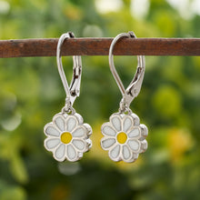 Load image into Gallery viewer, Leverback Little Daisy Earrings