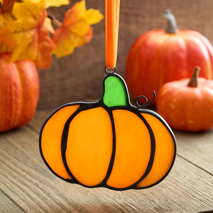 Stained Glass Pumpkin Suncatcher