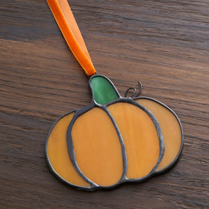 Stained Glass Pumpkin Suncatcher