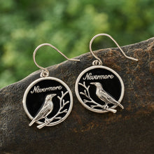 Load image into Gallery viewer, &quot;Nevermore&quot; Raven Branch Earrings