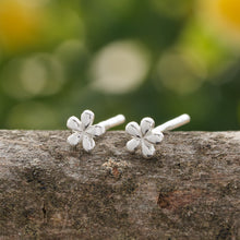 Load image into Gallery viewer, Sterling Silver Mini Flower Studs