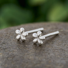 Load image into Gallery viewer, Sterling Silver Mini Flower Studs