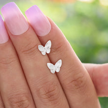 Load image into Gallery viewer, Sterling Silver Dainty Butterfly Studs