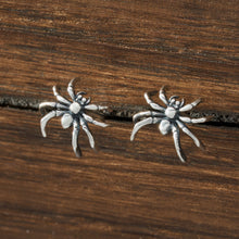 Load image into Gallery viewer, Sterling Silver Tiny Spider Studs