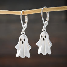 Load image into Gallery viewer, Leverback Spooky Ghost Earrings