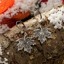 Load image into Gallery viewer, Leverback Vintage Maple Leaf Earrings