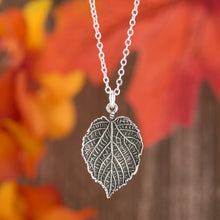 Load image into Gallery viewer, Vintage Paper Birch Leaf Necklace