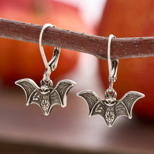 Load image into Gallery viewer, Leverback Vintage Bat Earrings