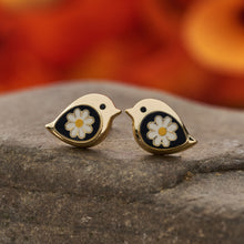 Load image into Gallery viewer, Gold Daisy Birdie Studs - Medium