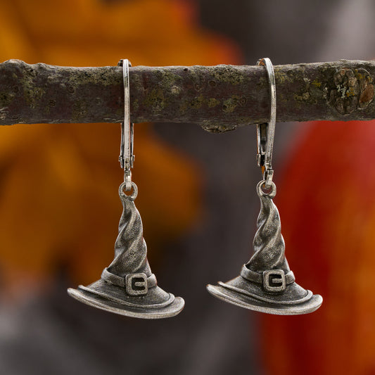 Leverback Witch Hat Earrings