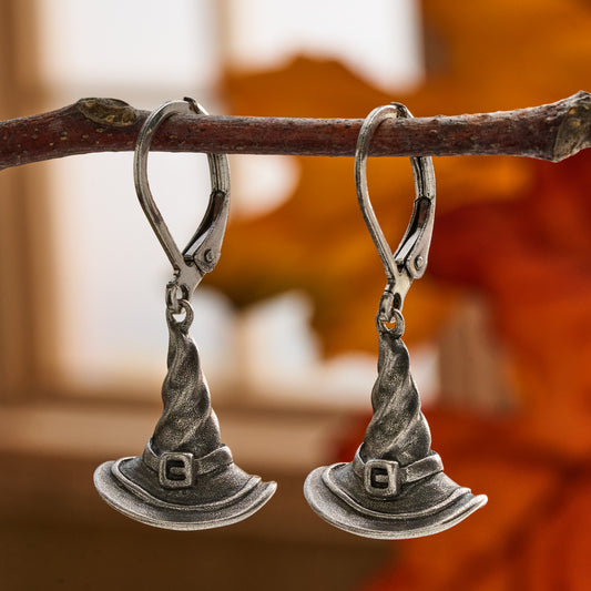 Leverback Witch Hat Earrings