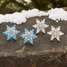 Load image into Gallery viewer, Opal Snowflake Stud Gift Set