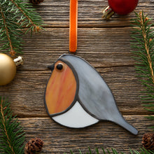 Load image into Gallery viewer, Stained Glass Robin Ornament