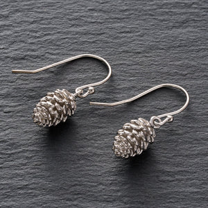 Pine Cone Earrings Set with French Hooks