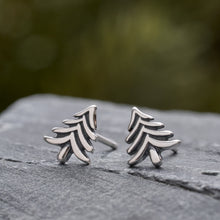 Load image into Gallery viewer, Sterling Silver Minimalist Pine Tree Studs