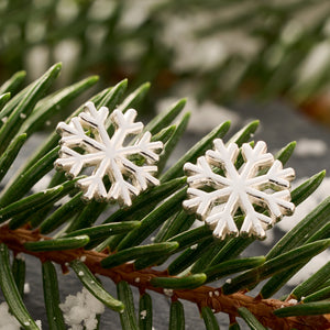 Sterling Silver Snowflake Studs