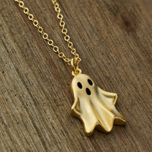 Load image into Gallery viewer, Gold Spooky Ghost Necklace