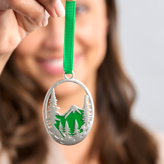 Evergreen Forest Mountain Ornament