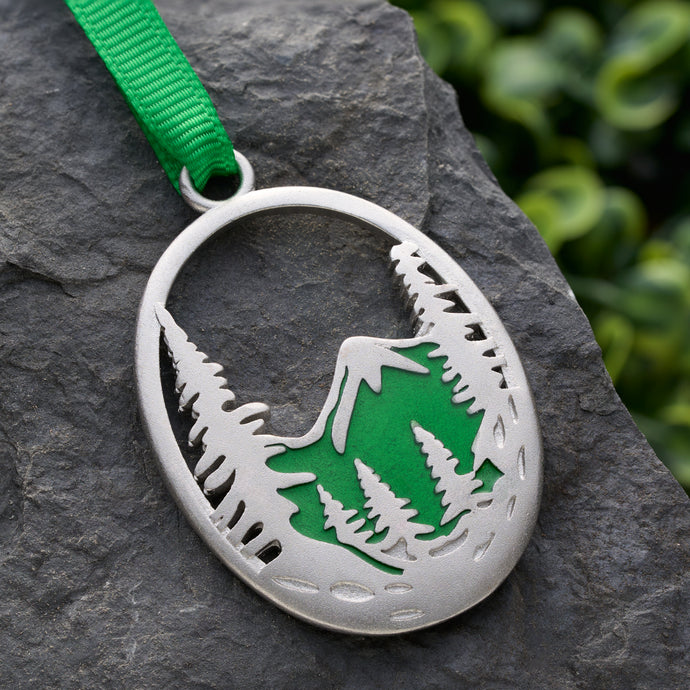 Evergreen Forest Mountain Ornament