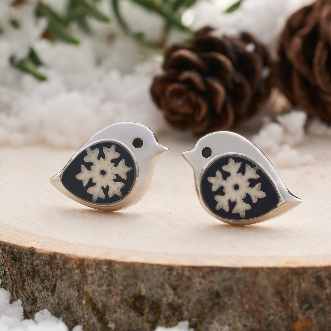 Snowflake Birdie Studs - Medium