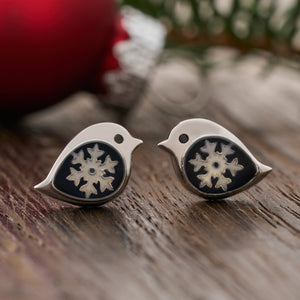 Snowflake Birdie Studs - Medium