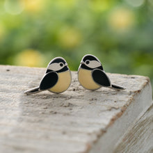 Load image into Gallery viewer, Sterling Silver Chickadee Studs