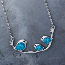 Load image into Gallery viewer, Triple Turquoise Birdie Branch Necklace