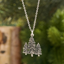 Load image into Gallery viewer, Triple Pine Tree Necklace