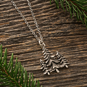 Triple Pine Tree Necklace