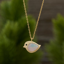 Load image into Gallery viewer, Sterling Silver Opal Birdie Necklace Gift Set