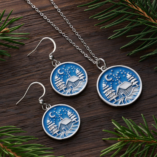 Snowy Forest Cabin Gift Set