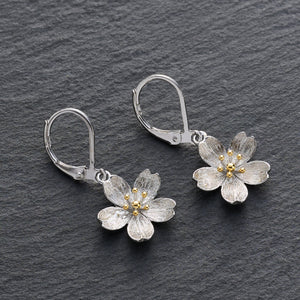 Cherry Blossom Leverback Earrings