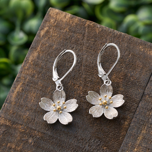 Cherry Blossom Leverback Earrings