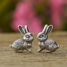 Load image into Gallery viewer, Sterling Silver Vintage Bunny Studs