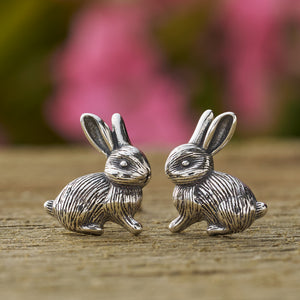 Sterling Silver Vintage Bunny Studs