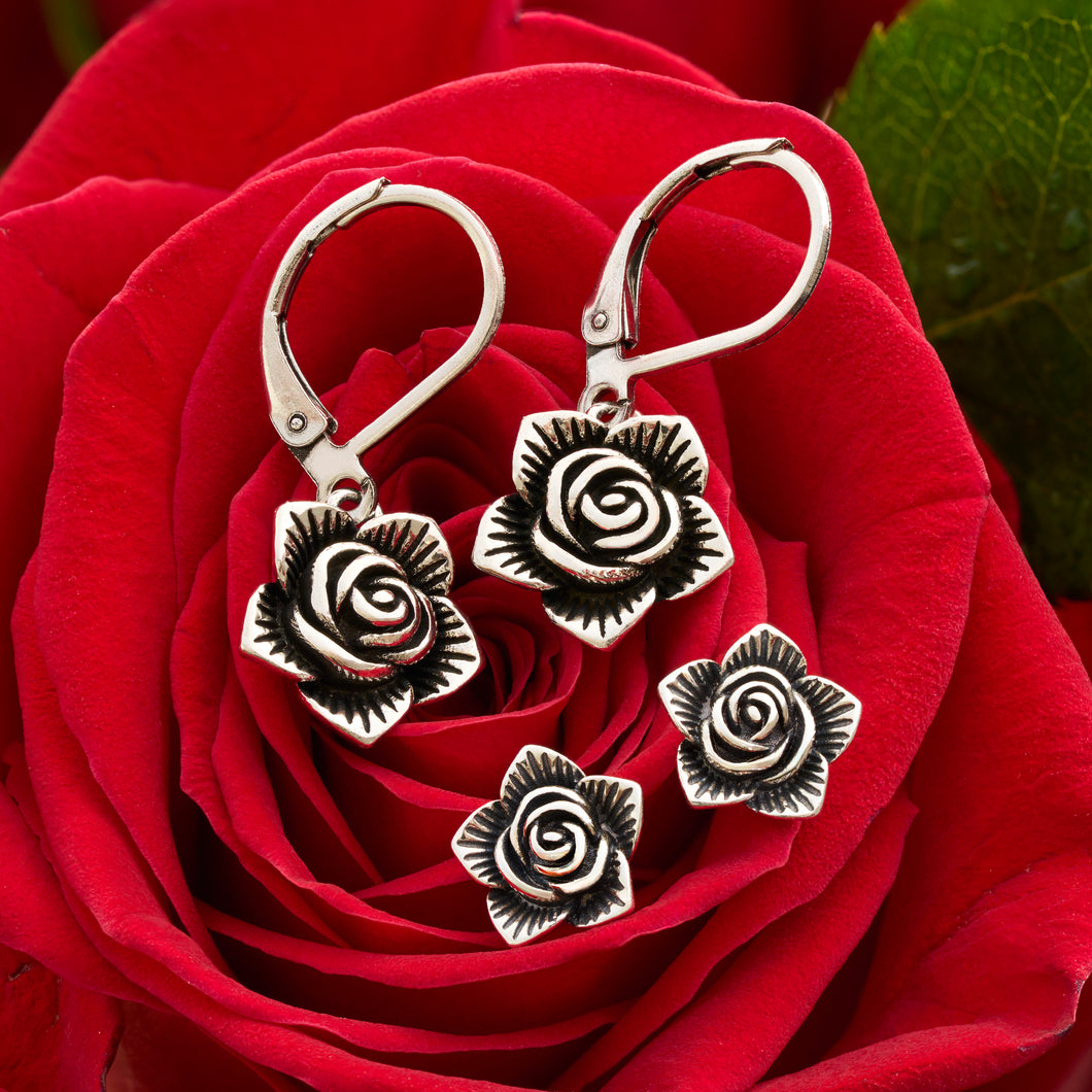 Vintage Rose Earrings Gift Set