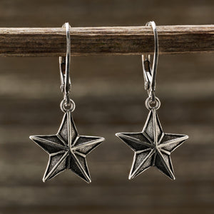 Vintage Barn Star Leverback Earrings